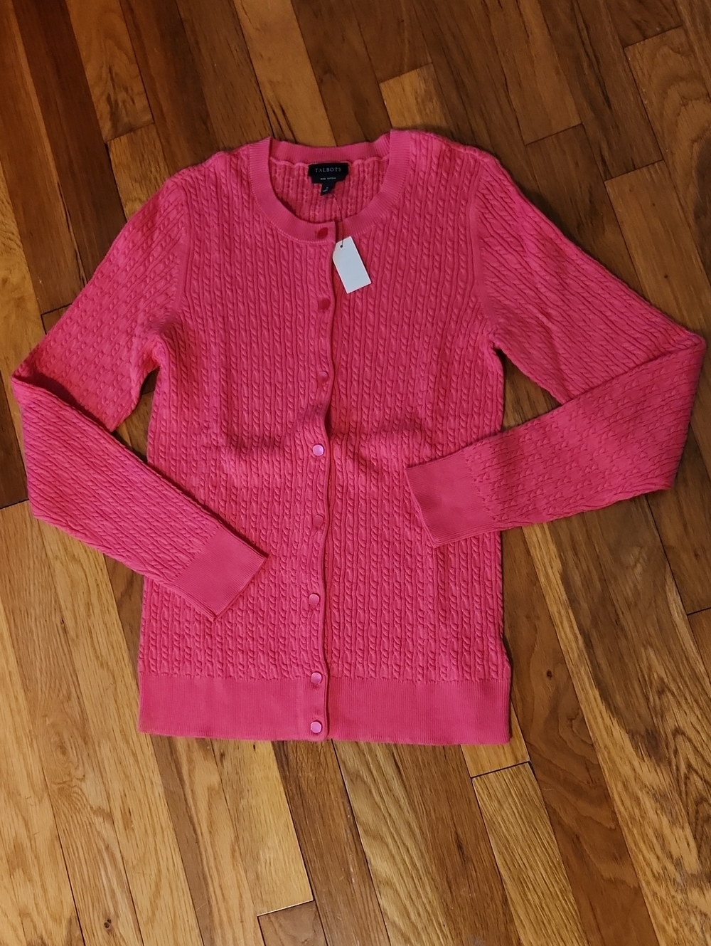 Talbots 100% Cotton Classic Cardigan Sweater NWT - Picture 2 of 11